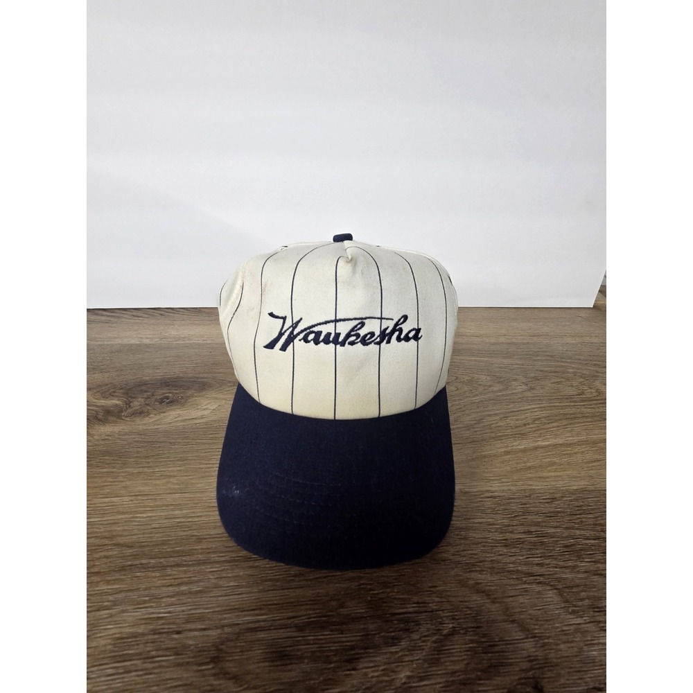 VTG Chemsearch Hat Mens Snapback White Pinstripe Made In Philippines